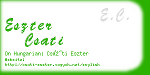 eszter csati business card